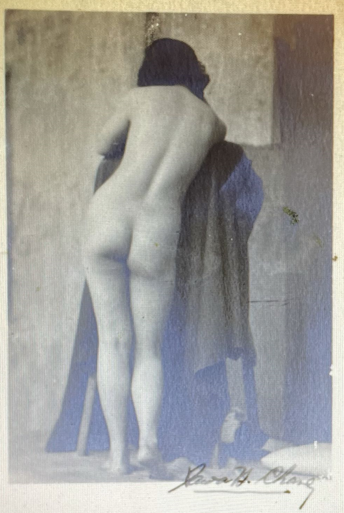 张接华赠老师刘抗的人体摄影作品。